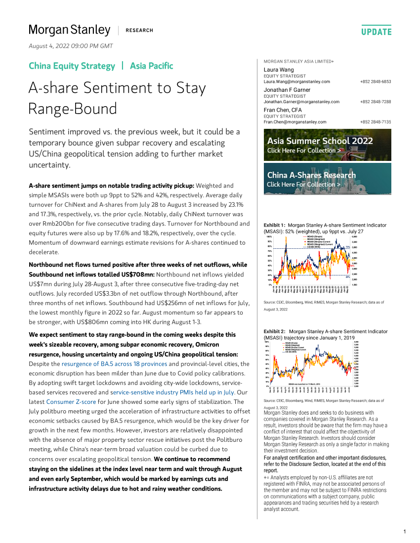 China Equity Strategy A-share Sentiment to Stay Range-Bound...--04AugChina Equity Strategy A-share Sentiment to Stay Range-Bound...--04Aug_1.png